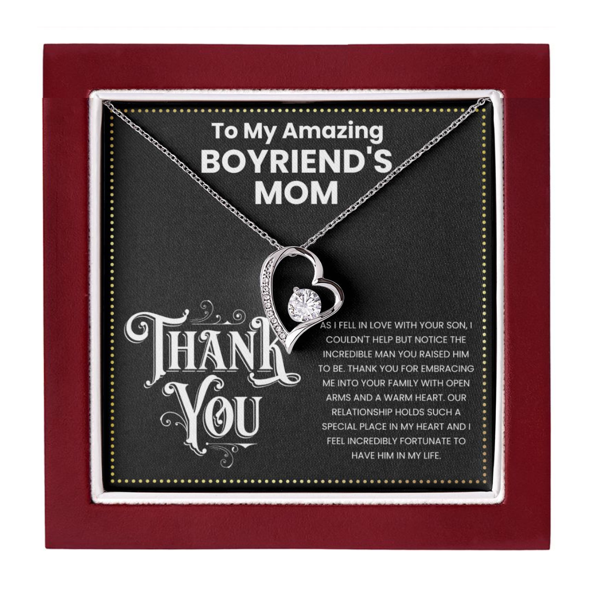 JGF Jewelry Gifts for Family Appreciation Gifts for My Boyfriend's Mom