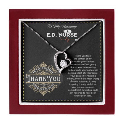 JGF Jewelry Gifts for Family Thank You Necklace Gifts for ED Nurse RN for Women