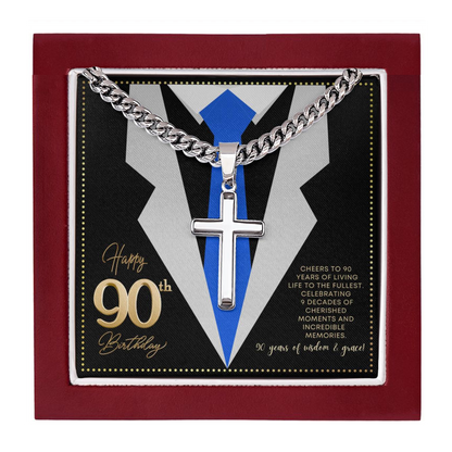 JGF Jewelry Gifts for Family Happy 90th Birthday Gifts For Men