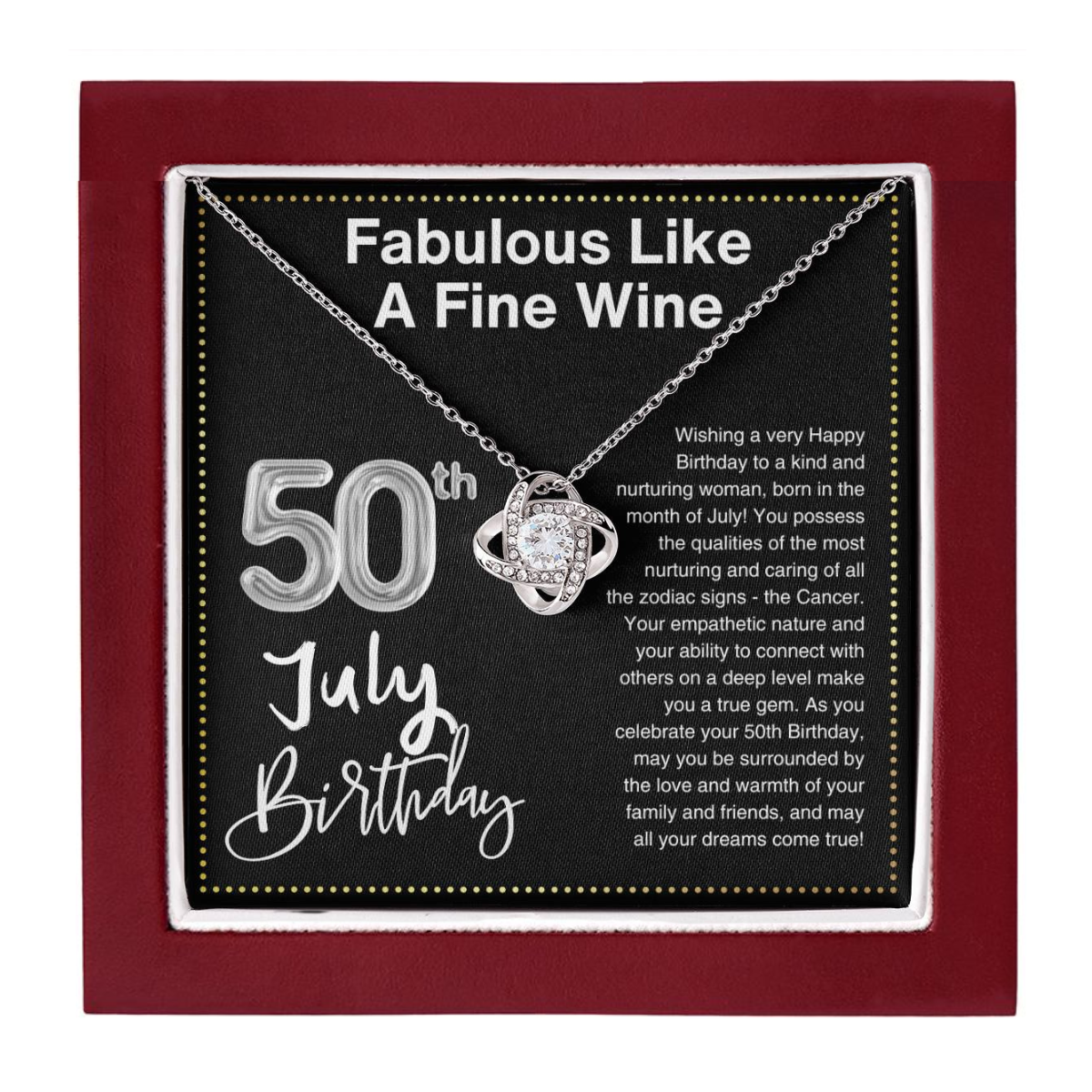 JGF Jewelry Gifts for Family 50th Birthday Gifts For Women July