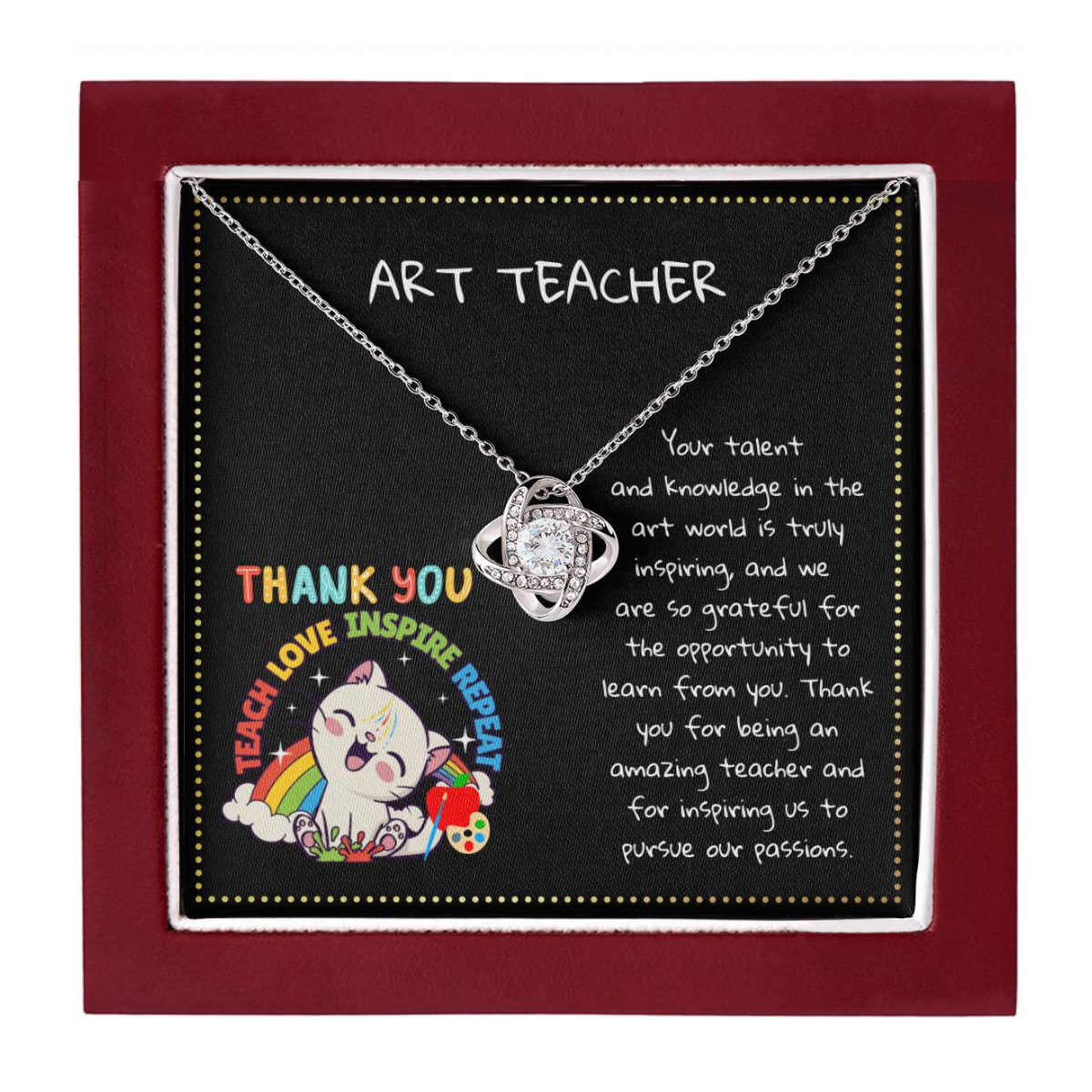 JGF Jewelry Gifts for Family Cool Art Teacher Appreciation Retirement Gifts For Women