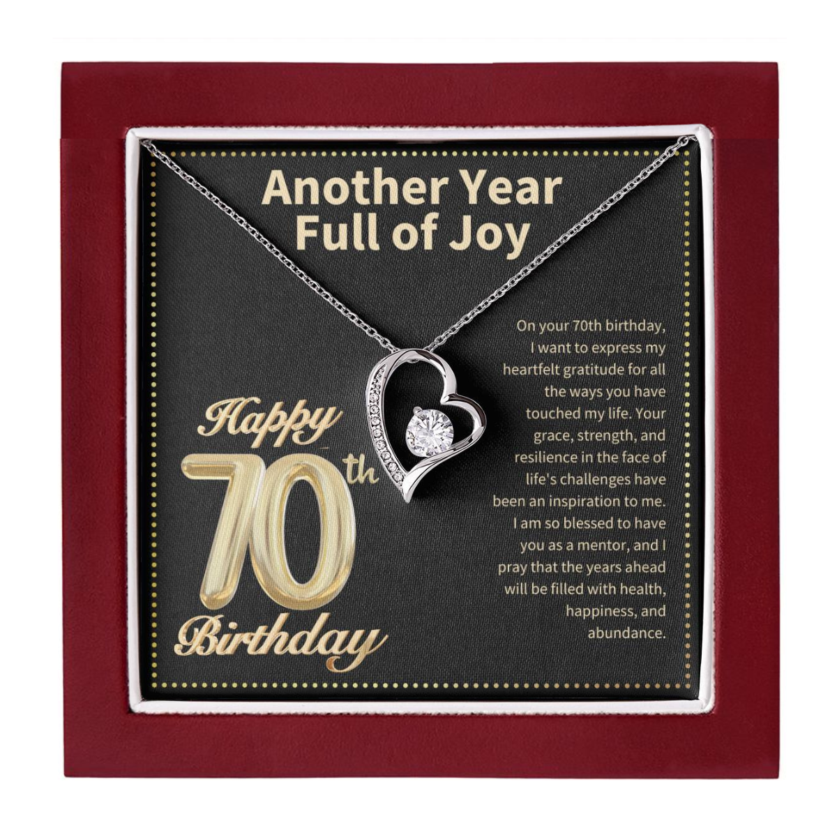 JGF Jewelry Gifts for Family 70th Birthday Gifts For Woman