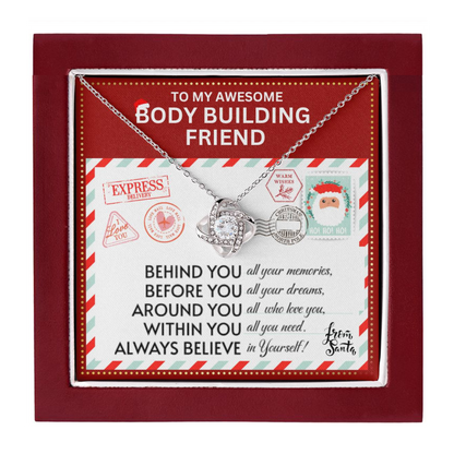 JGF Jewelry Gifts for Family Necklace Gift For Body Building Adult Female Bestie BFF Friend