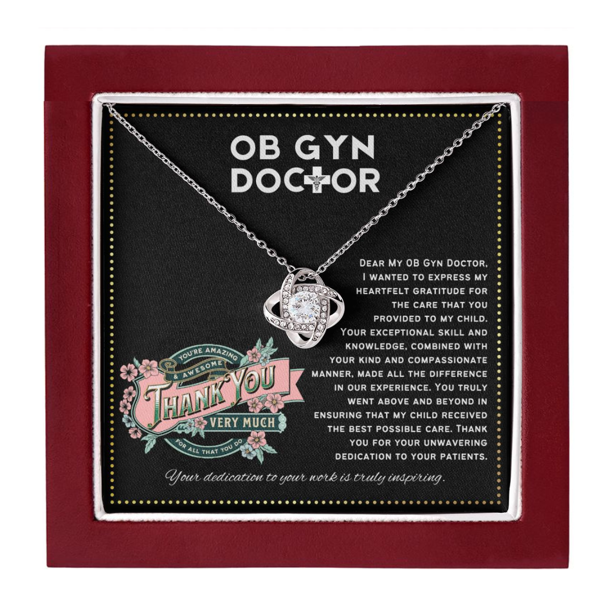 JGF Jewelry Gifts for Family | Obgyn OB/GYN Doctor Appreciation Gifts Necklace Pendant for Women