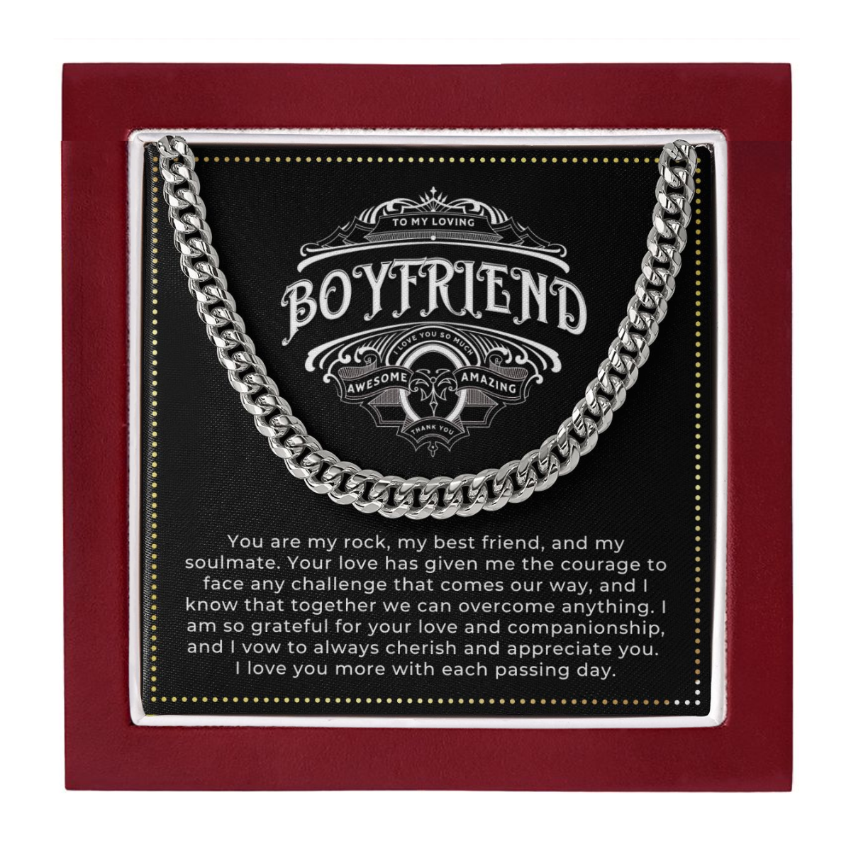 JGF Jewelry Gifts for Family Boyfriend Gifts From Girlfriend Long Distance Military