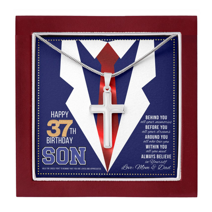 JGF Jewelry Gifts for Family 37th Birthday Gifts For Son Birthday Card For 37 Year Old Son