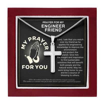 JGF Jewelry Gifts for Family Software Engineer Gifts For Men Cross Necklace