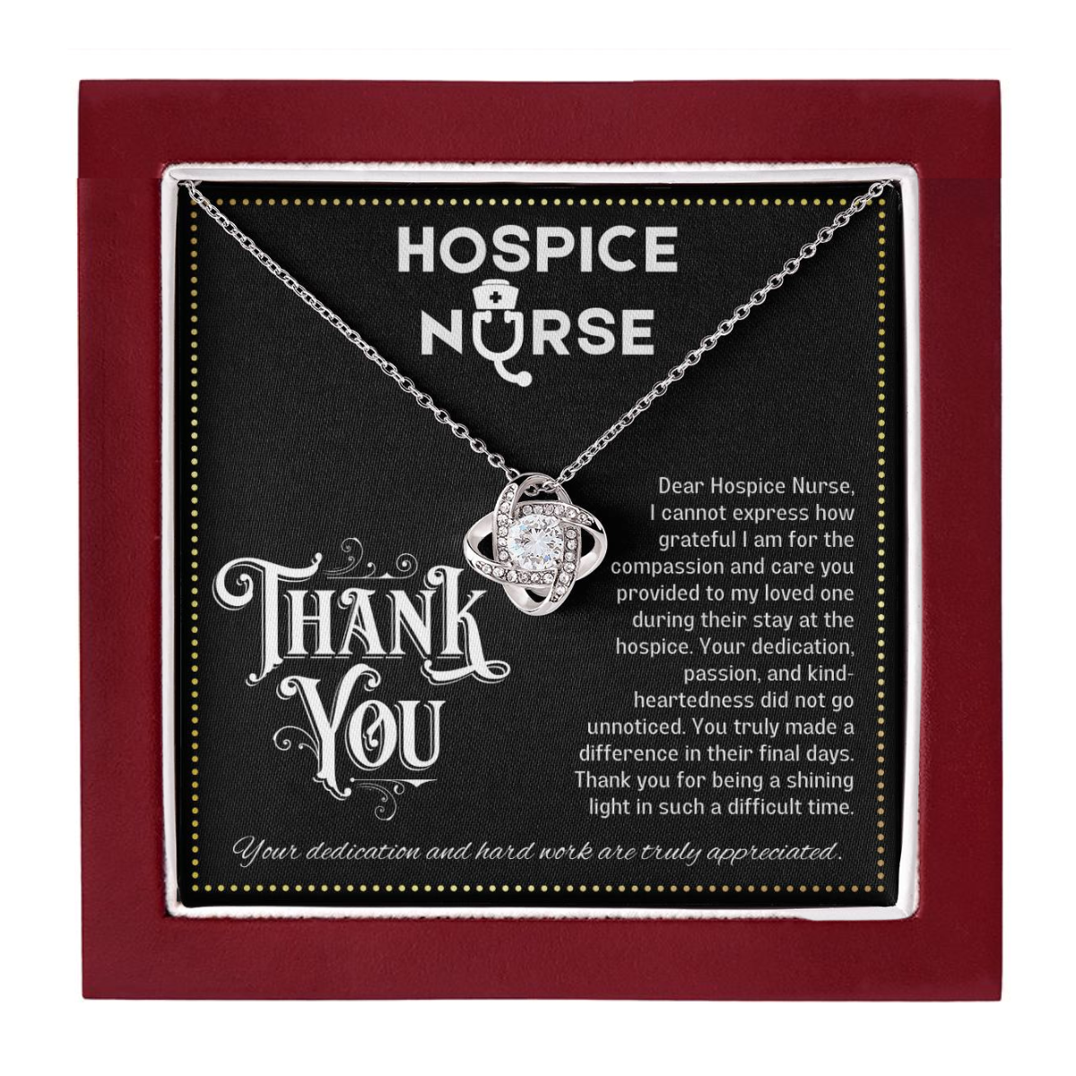 JGF Jewelry Gifts for Family | Thank You Card For Hospice Nurse