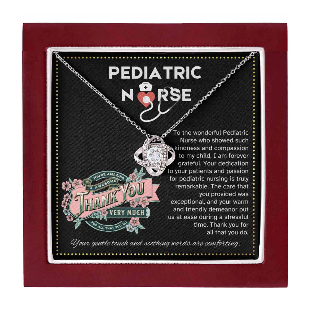 JGF Jewelry Gifts for Family | Thank You For Pediatric Nurse