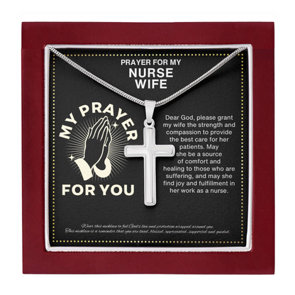 JGF Jewelry Gifts for Family My Wife Is An ER Nurse Prayer for My Wife