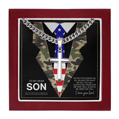 JGF Jewelry Gifts for Family American Flag US Marine Necklace To Men Adult Son Necklace From Mom