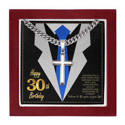 JGF Jewelry Gifts for Family Happy 30th Birthday Message Card For Him