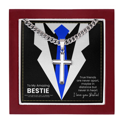 JGF Jewelry Gifts for Family Coworker Birthday Cross Necklace Sterling Silver Gifts For Men