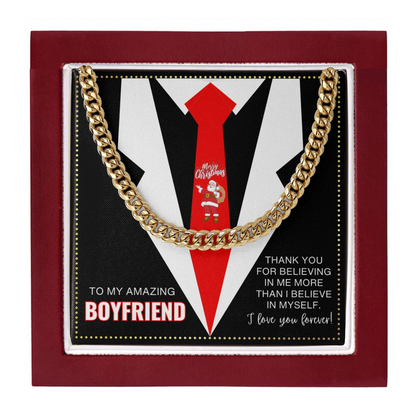 JGF Jewelry Gifts for Family To My Boyfriend Necklace Sterling Silver