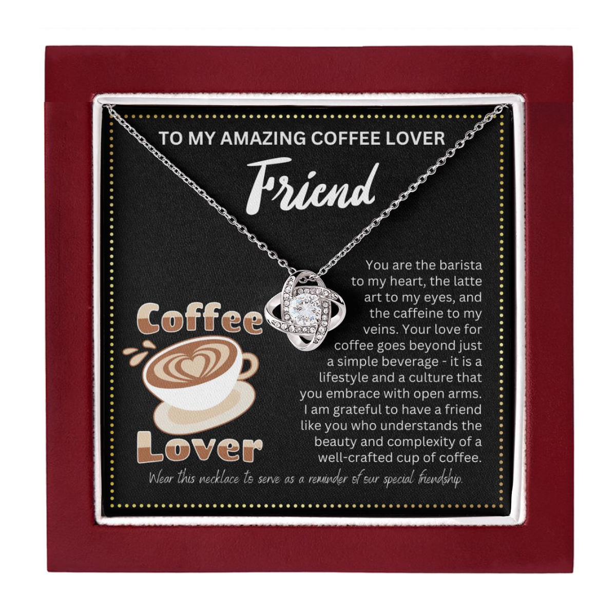 JGF Jewelry Gifts for Family No Coffee No Workee for Amazing Coffee Lover Friends