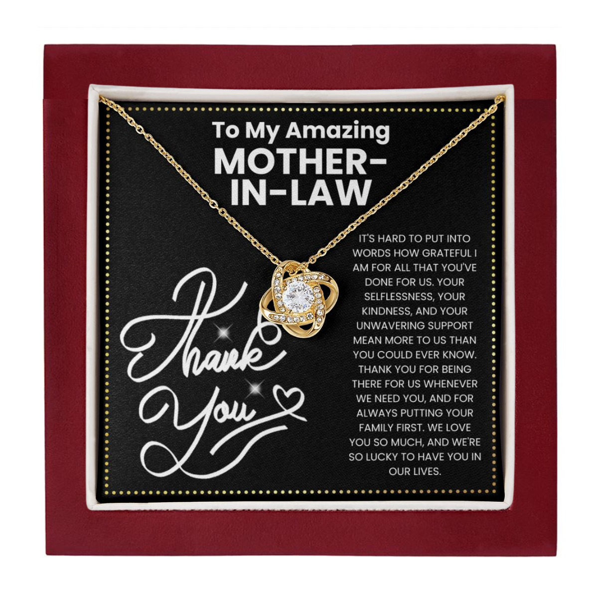 JGF Jewelry Gifts for Family Thank You Gifts To My Future Mother In Law