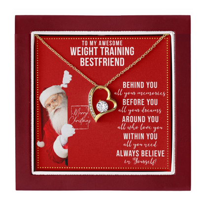 JGF Jewelry Gifts for Family Gift To My Bestie BFF Heart Necklace For Weight Training Female Friend