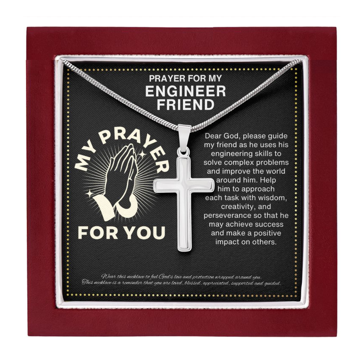 JGF Jewelry Gifts for Family Prayer Card For A Friend Computer Engineer Gifts For Men