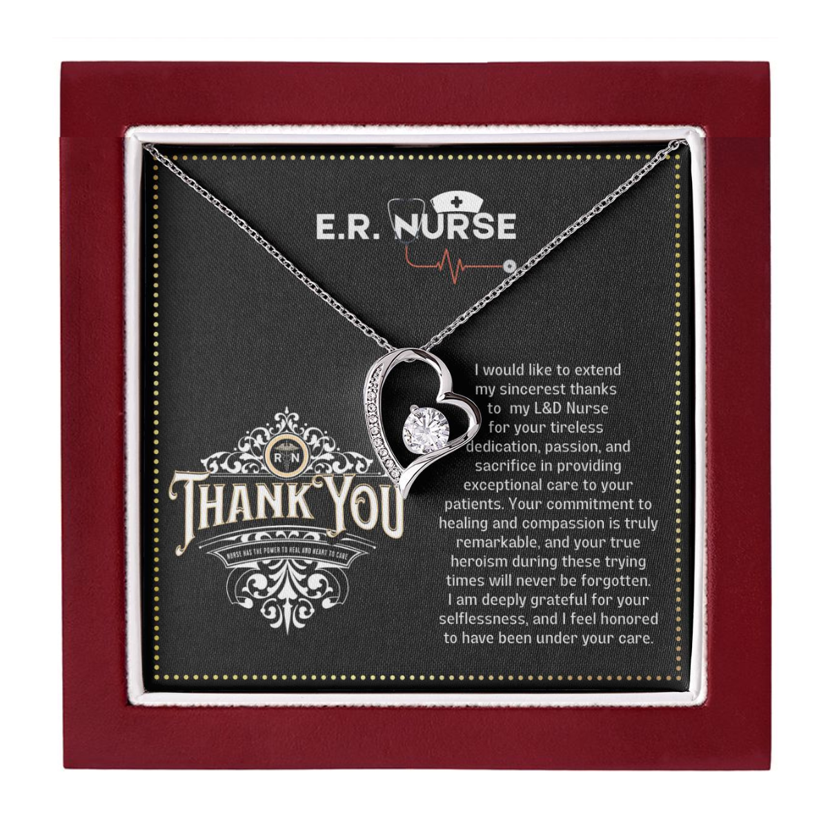 JGF Jewelry Gifts for Family Emergency Room ER Nurse Necklace for Women