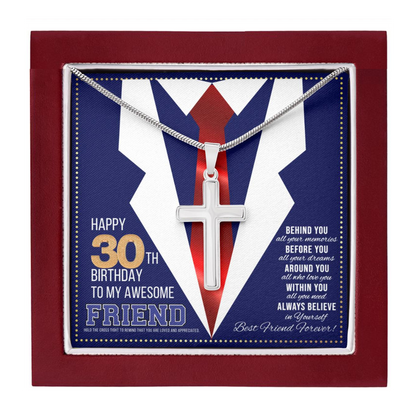 JGF Jewelry Gifts for Family 30th Birthday Card For Him Present for 30 Year Old Best Friend