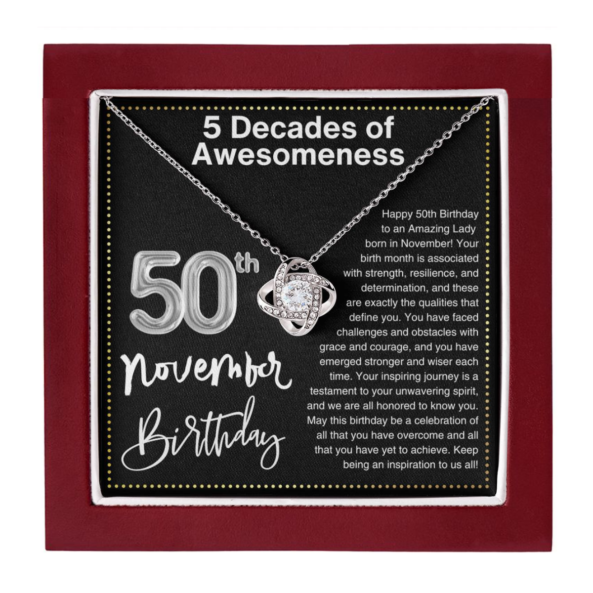 JGF Jewelry Gifts for Family 50 Year Old Birthday Gifts November
