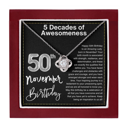 JGF Jewelry Gifts for Family 50 Year Old Birthday Gifts November