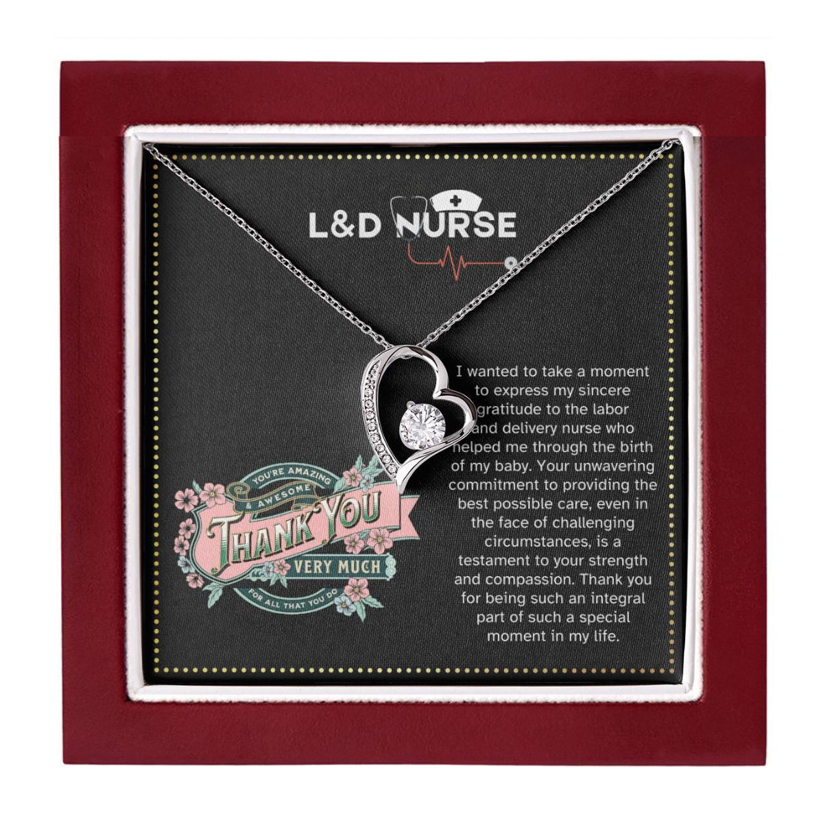 JGF Jewelry Gifts for Family Labor And Delivery RN Nurse Appreciation Thank You Gifts