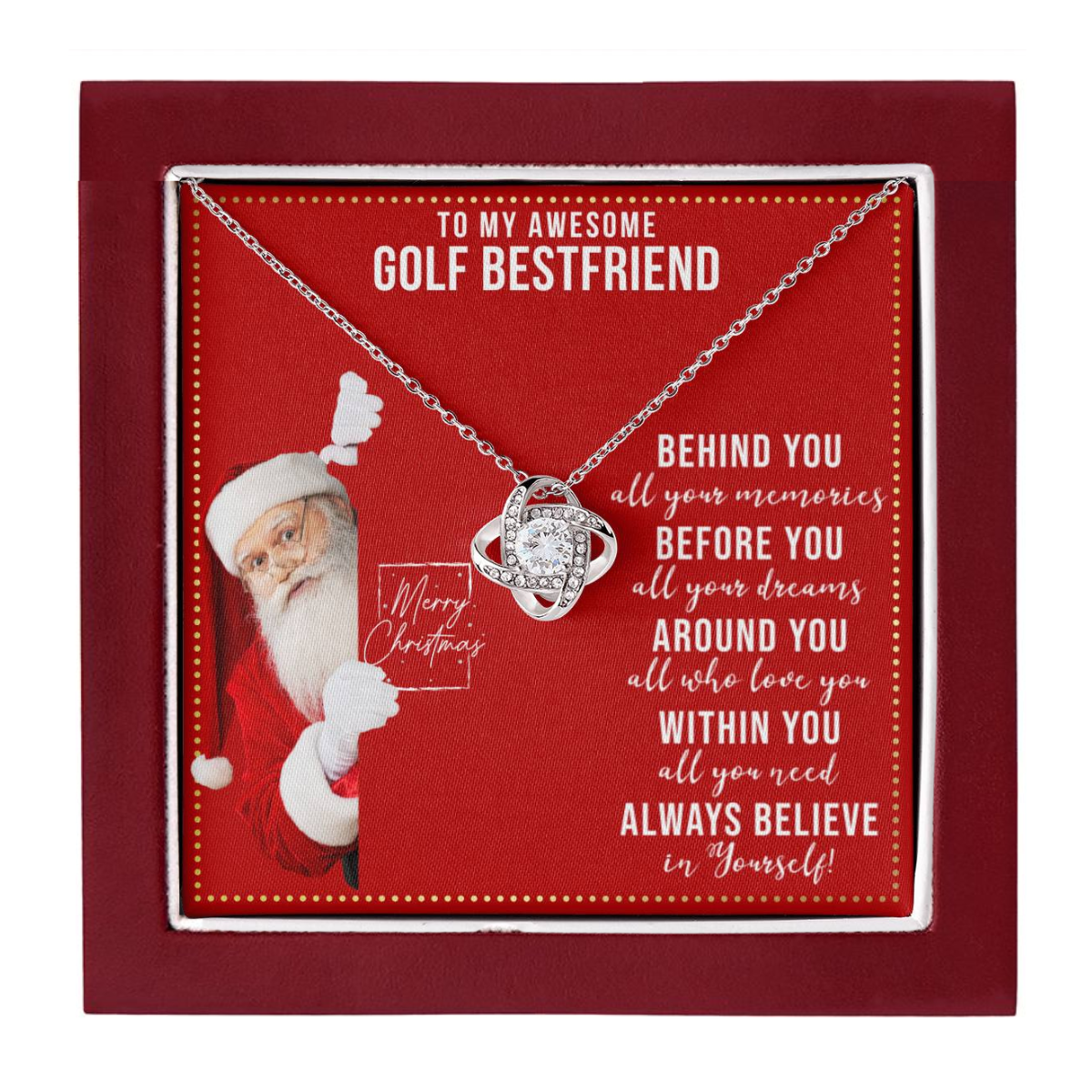 JGF Jewelry Gifts for Family Necklace Gift For Golf Female Bestie BFF Friend
