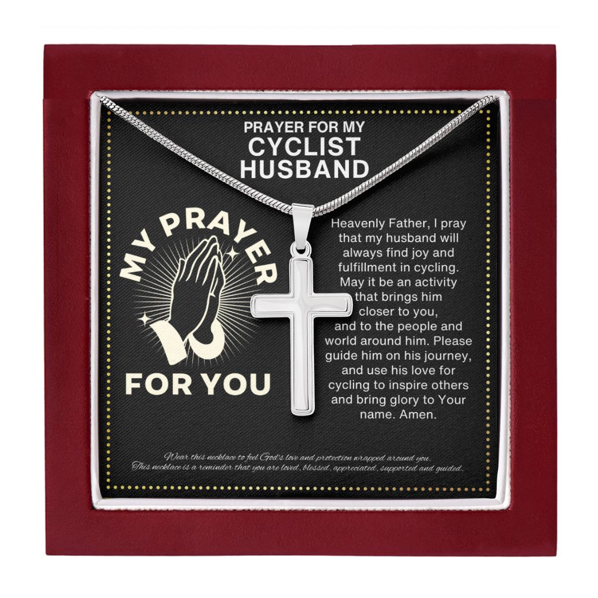 JGF Jewelry Gifts for Family Prayer for Biking Cyclist Men and Women