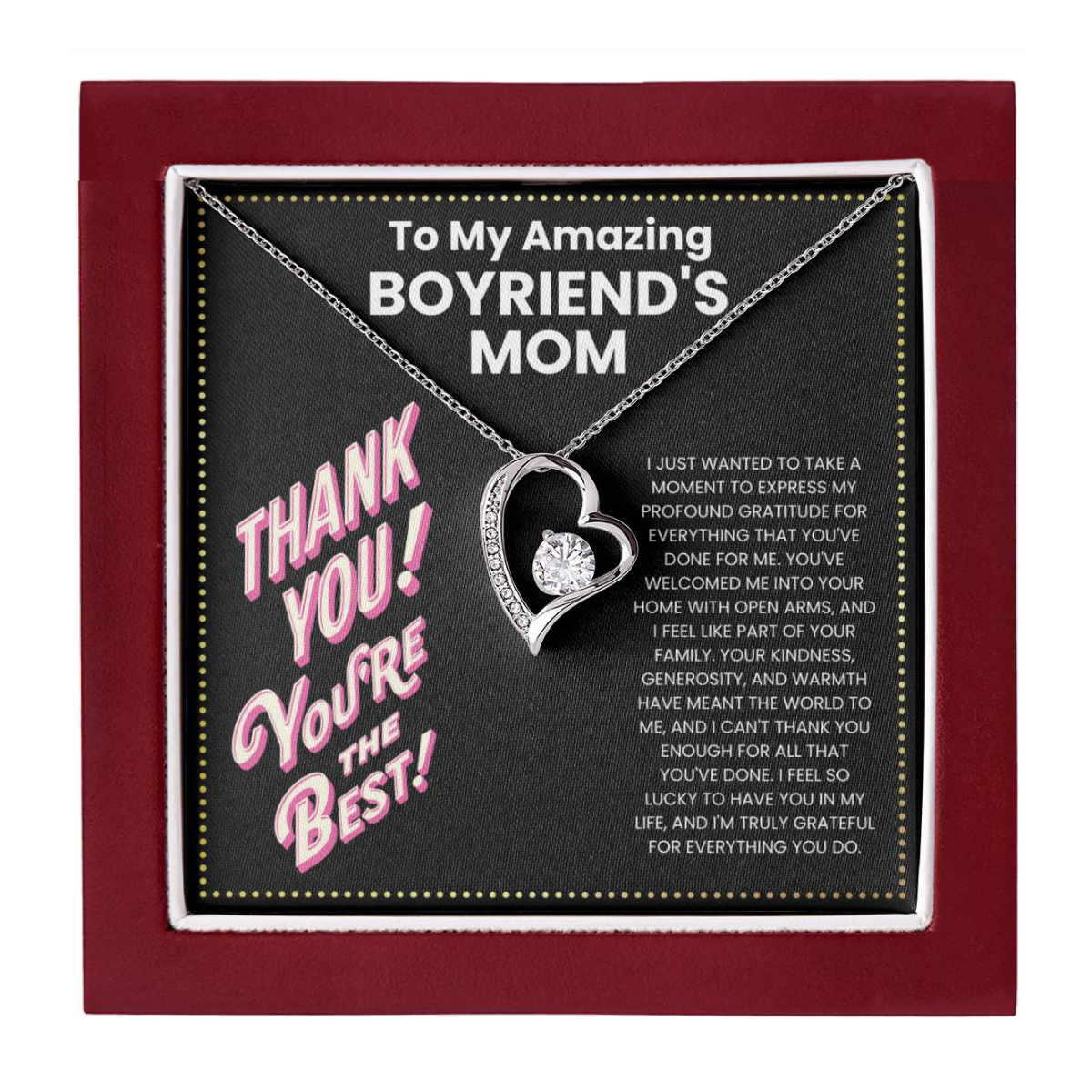 JGF Jewelry Gifts for Family Thank You Gifts For Family of My Boyfriend