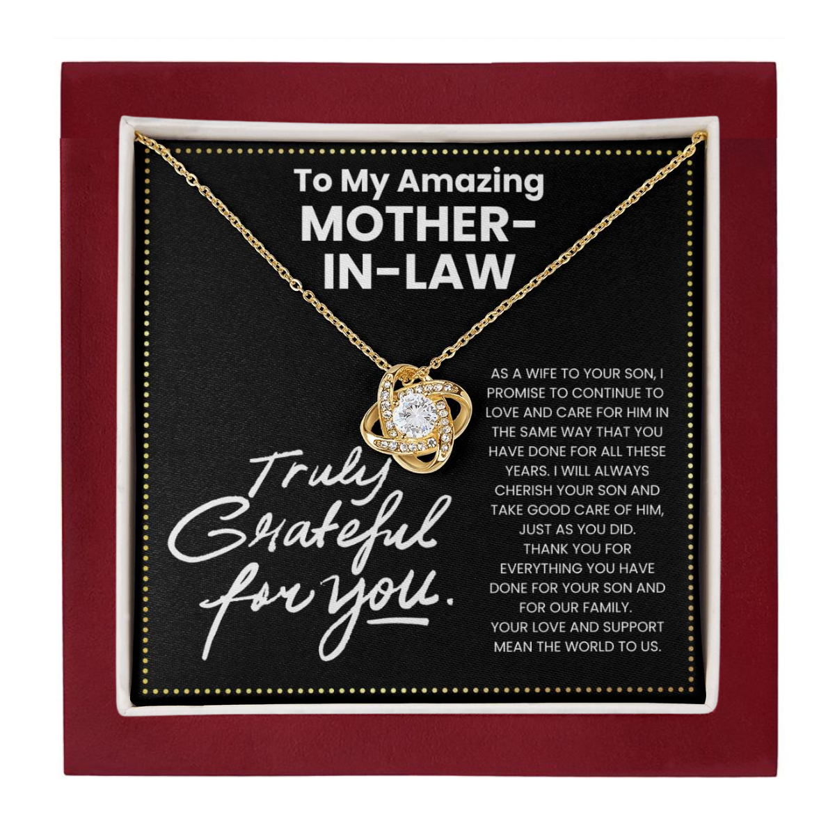 JGF Jewelry Gifts for Family Gifts To My Amazing Mother In Law