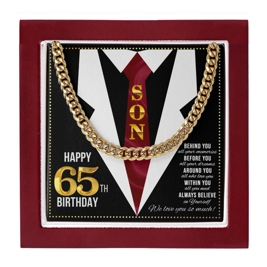 JGF Jewelry Gifts for Family Son Happy 65th Birthday Card for Men Present For 65 Year Old Man