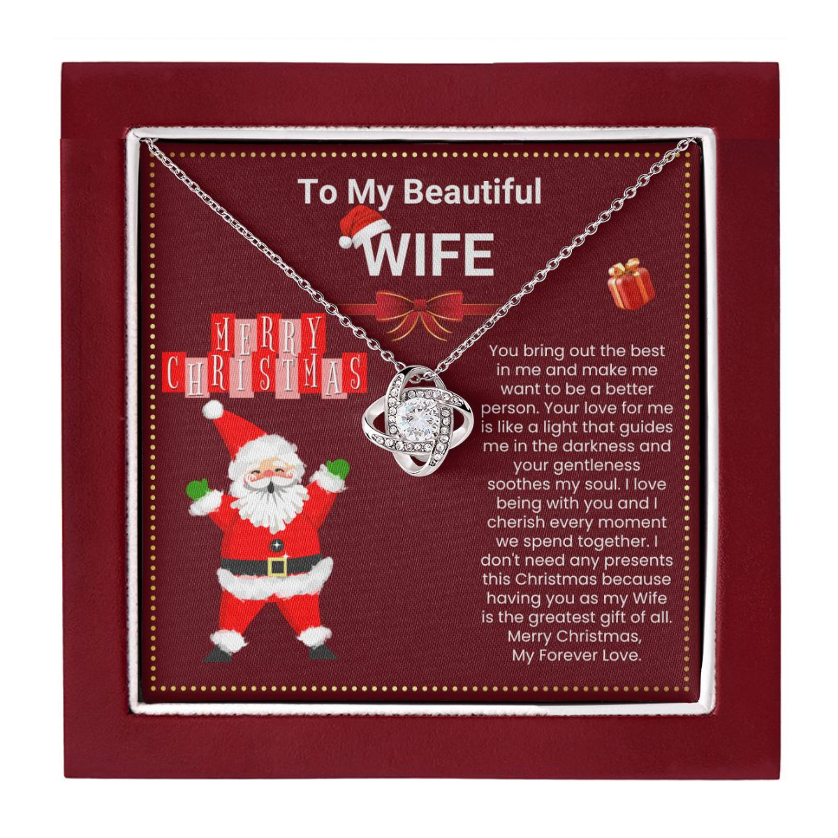 JGF Jewelry Gifts for Family To My Beautiful Wife Stainless Steel Necklace For Women