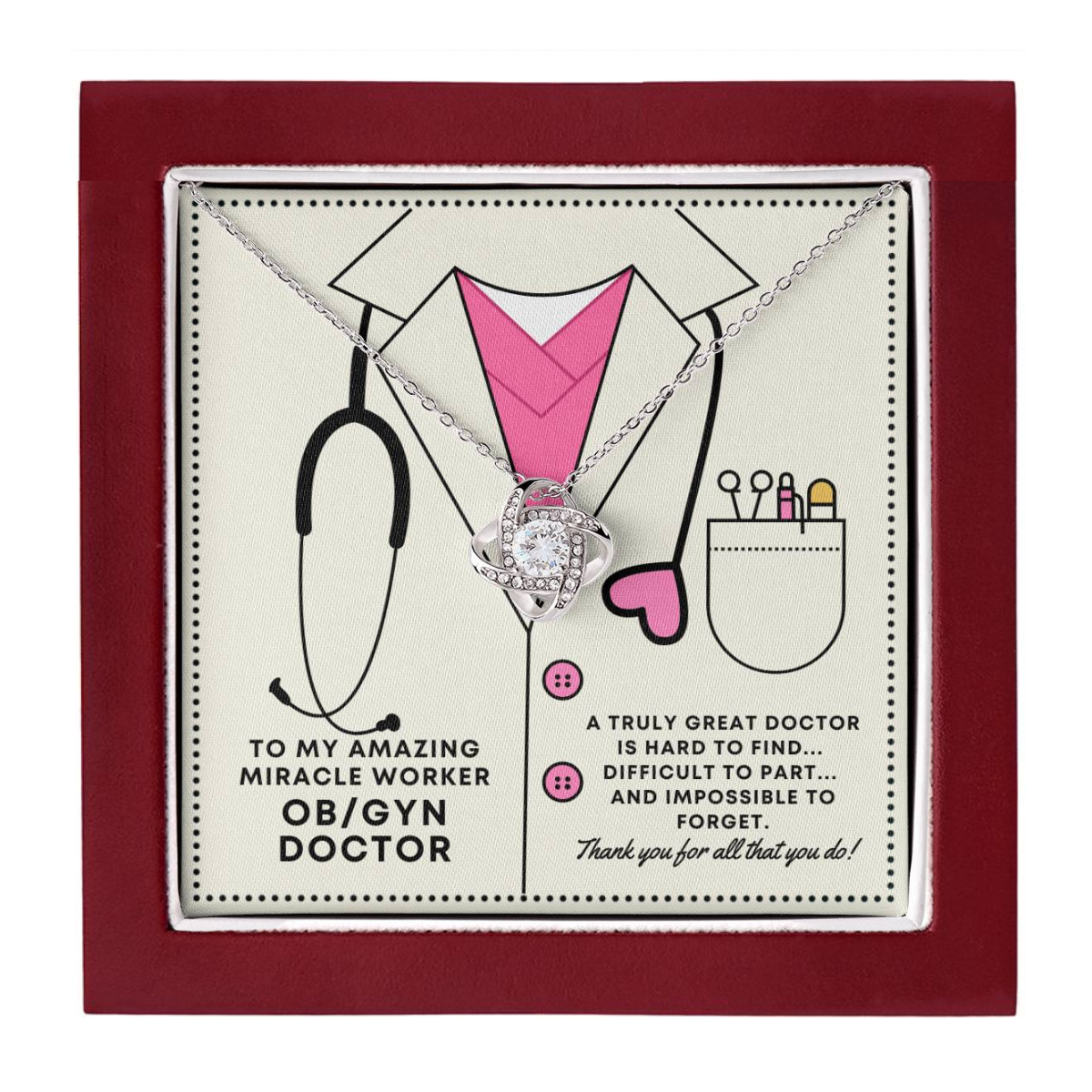 JGF Jewelry Gifts for Family Thank You Gift for OBGyn Doctor