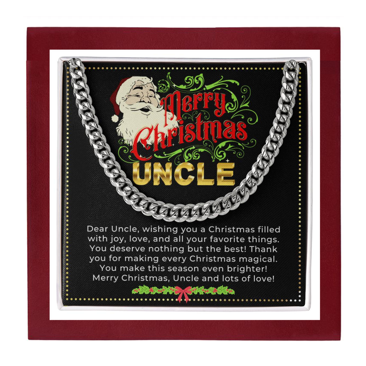 JGF Jewelry Gifts for Family | Christmas Gift for Uncle from Niece and Nephew