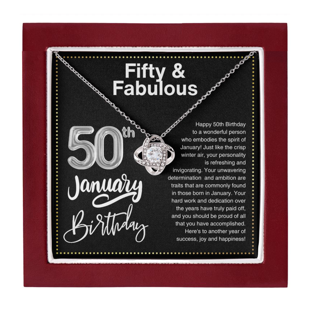 JGF Jewelry Gifts for Family 50th Birthday Gifts For Women Friends January