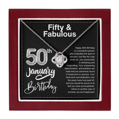 JGF Jewelry Gifts for Family 50th Birthday Gifts For Women Friends January