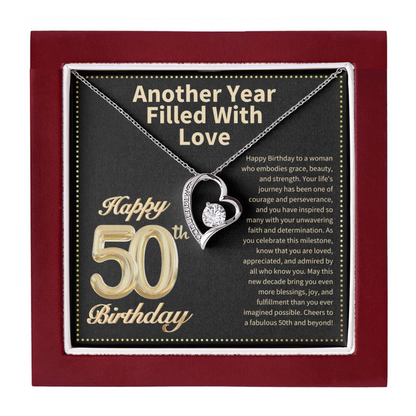 JGF Jewelry Gifts for Family Happy 50th Birthday Card  for Women