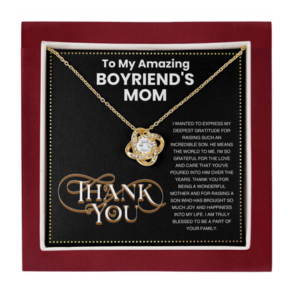 JGF Jewelry Gifts for Family To My Boyfriends Mom Gifts