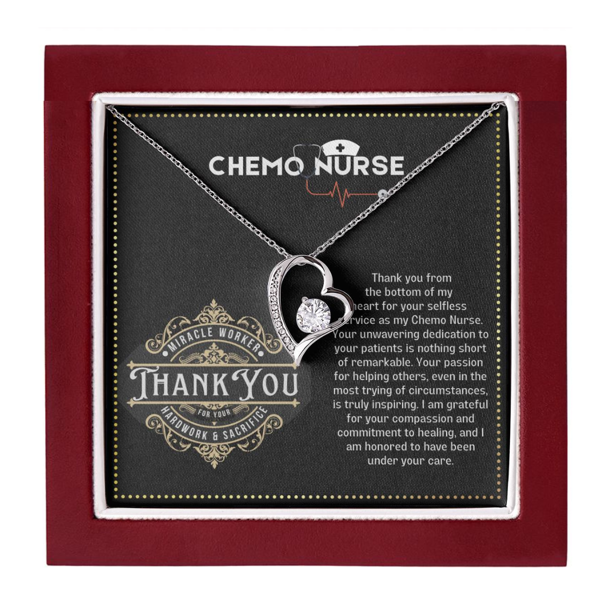 JGF Jewelry Gifts for Family Chemo Therapy Nurse Gifts For Women Thank You