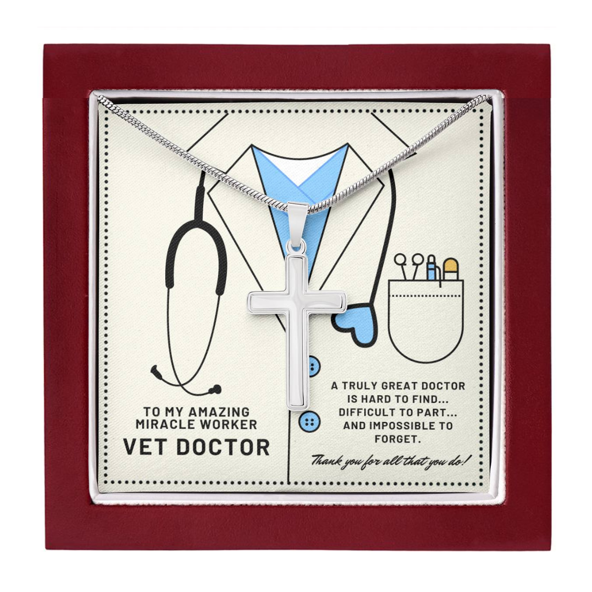 JGF Jewelry Gifts for Family Thank You Gifts for Veterinary Vet Doctor