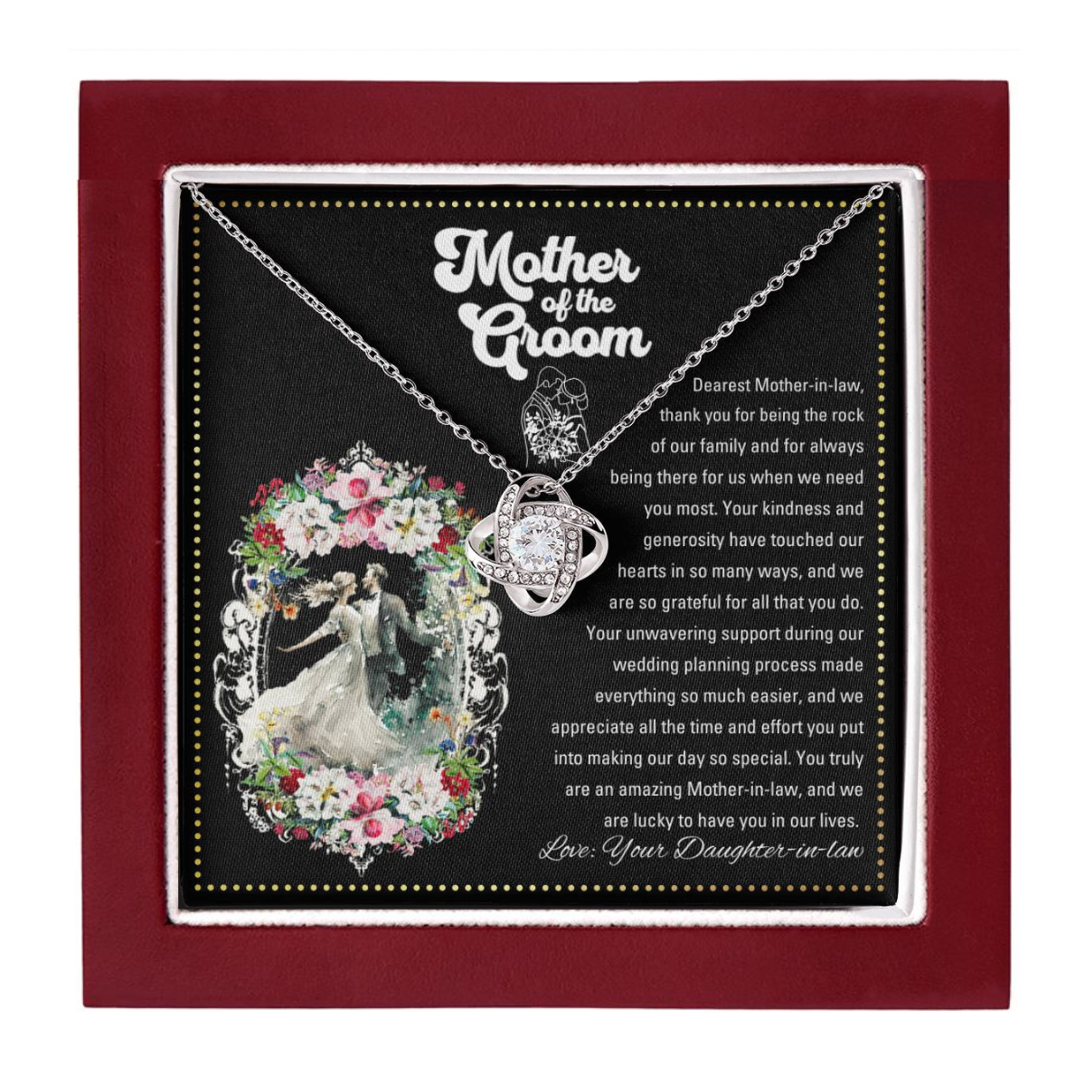 JGF Jewelry Gifts for Family | Mother Of The Groom Gifts From Bride Necklace