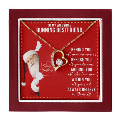 JGF Jewelry Gifts for Family Gift To My Bestie BFF Heart Necklace For Running Female Friend