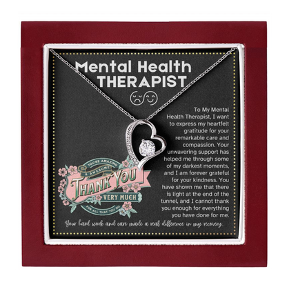 JGF Jewelry Gifts for Family Thank You Gifts For Therapists Mental Health Heart Necklace