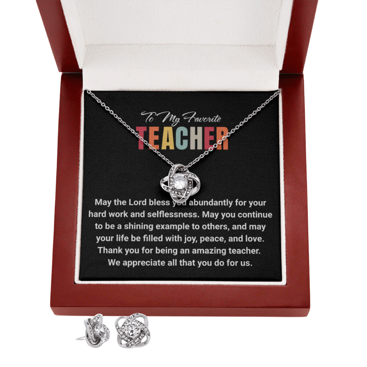 JGF Jewelry Gifts for Family: Thank You Teacher Appreciation Farewell End of Year Necklace Gift from Students